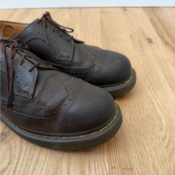 Vintage Dr. Marten’s Oxford Wingtip Chunky Lace Up Leather Shoes Brown Men’s 11 - Picture 7 of 10